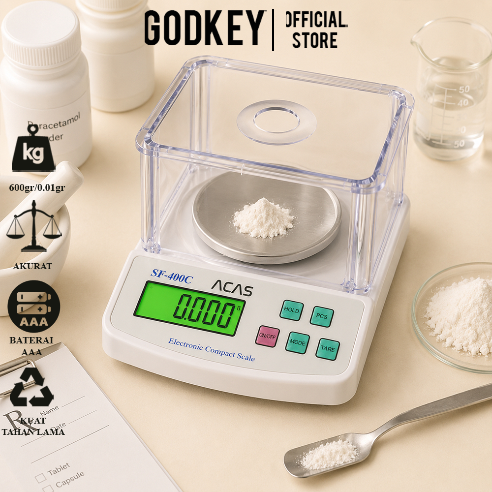 ACAS SF-400C 600G Timbangan Emas Digital Analitik Lab Emas Portable Laboratorium Digital 600gram / 0
