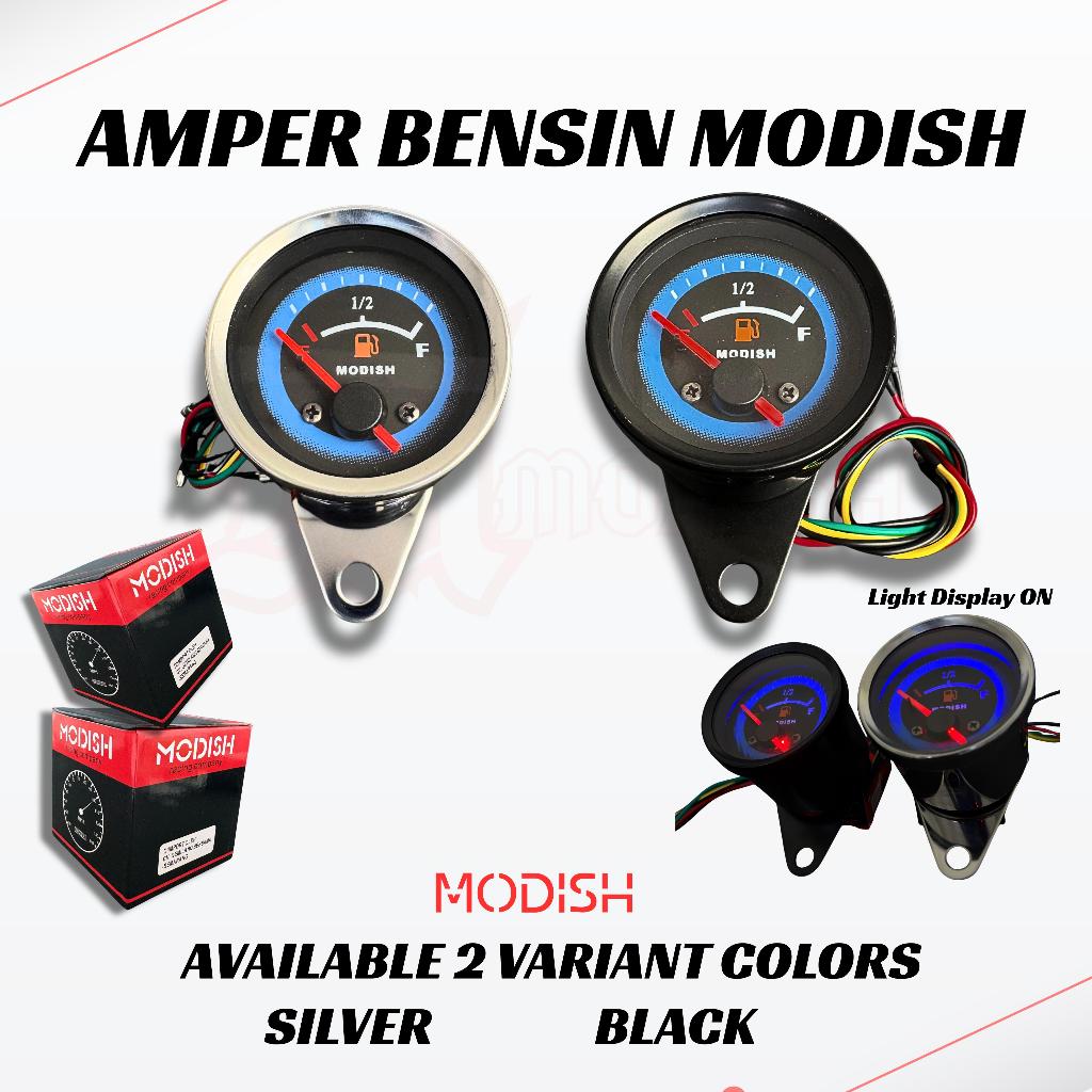 Amper Bensin Motor LED Jarum Fuel Meter Analog Universal
