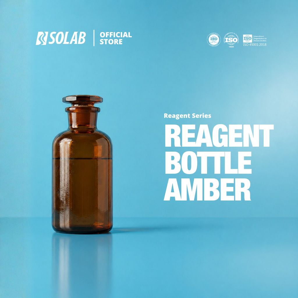 Reagent Bottle Amber Borosilicate Lab Small