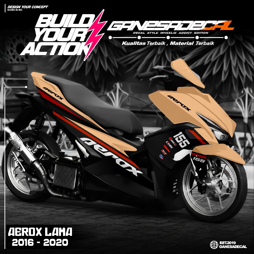 Decal Aerox Old 155 Sticker Decal Full Body 2016 2017 2018 2019 2020 Stiker Decal Aerox Old A26.7
