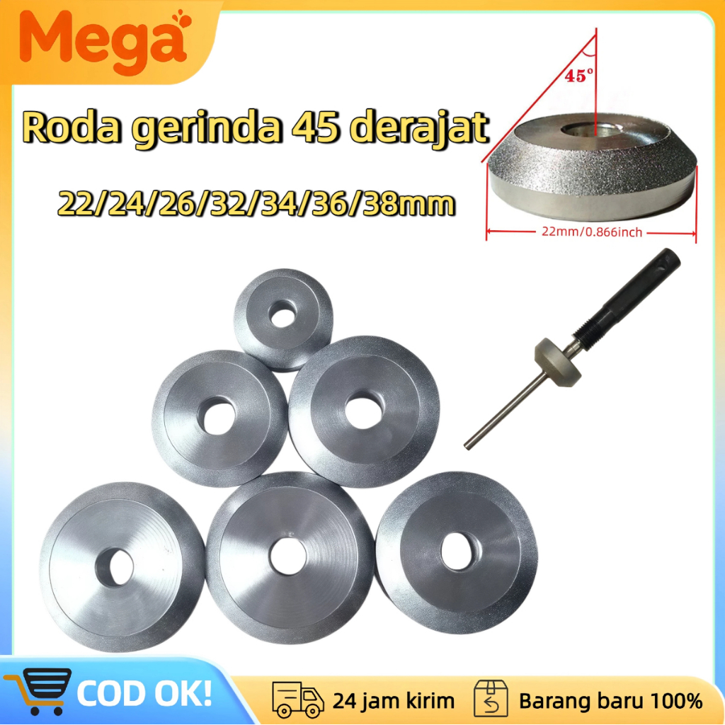 Alat Setting Klep Grinding Cutter Lubang 7-8mm 45 Derajat, Valve Seat Cutter Klep Diamond Peralatan 