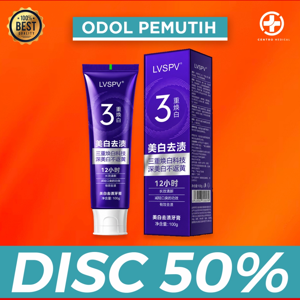 [PROMO] Odol Pemutih Gigi Ungu Viral Whitening Toothpaste Anti Gigi Kuning Penghilang Karang Gigi Pa