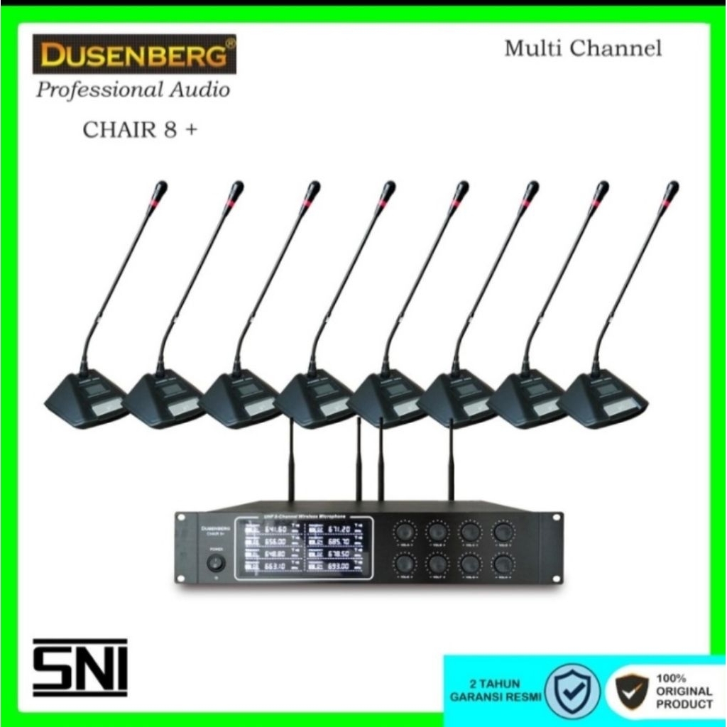 Mic Wireless Conference Dusenberg CHAIR 8 Mic Wireless Meja