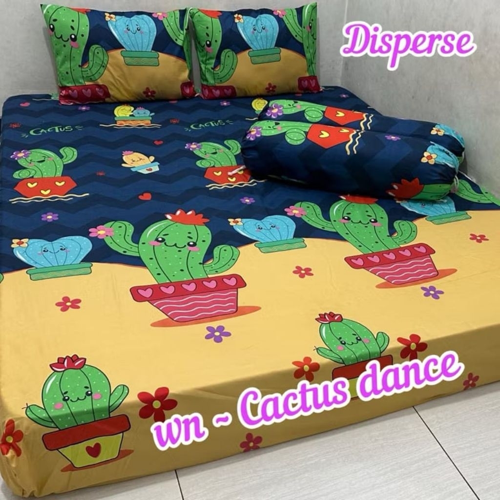 SPREI KARET KATlodUN PREMIUM 90/100/120/140/160/180/200 MOTIF cactus kaktus pohon berduri dance mena