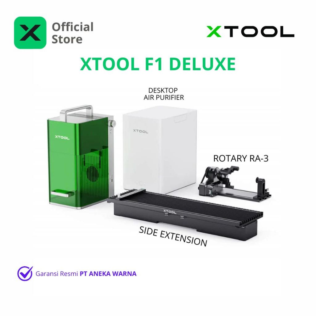 XTOOL F1 Deluxe Bundle Laser Engraver Portable Original Lengkap