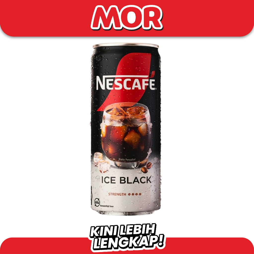 NESCAFE Ice Black Kaleng Kopi Hitam Instan Coffee Americano 220 ml