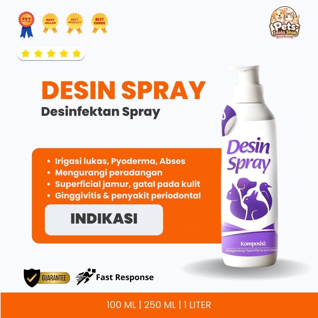 Desinfektan Spray Obat aluka dan Jamur untuk Anjing dan Kucing