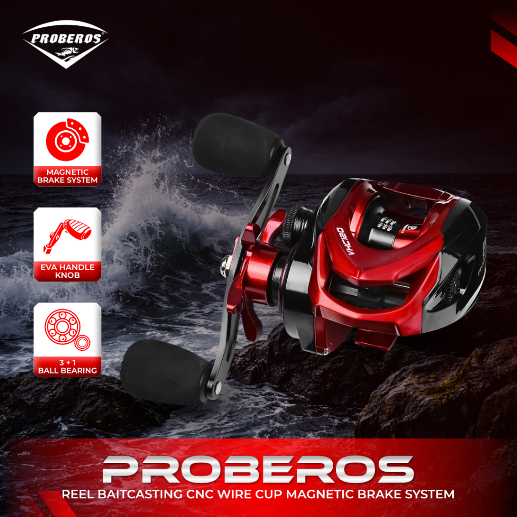 PROBEROS REEL BC CNC WIRE CUP GEAR RATIO 7.3:1 MAGNETIC BRAKE SYSTEM RP106