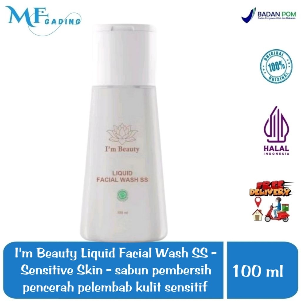 I'm Beauty Liquid Facial Wash SS - Sensitive Skin - sabun pembersih pencerah pelembab kulit wajah se
