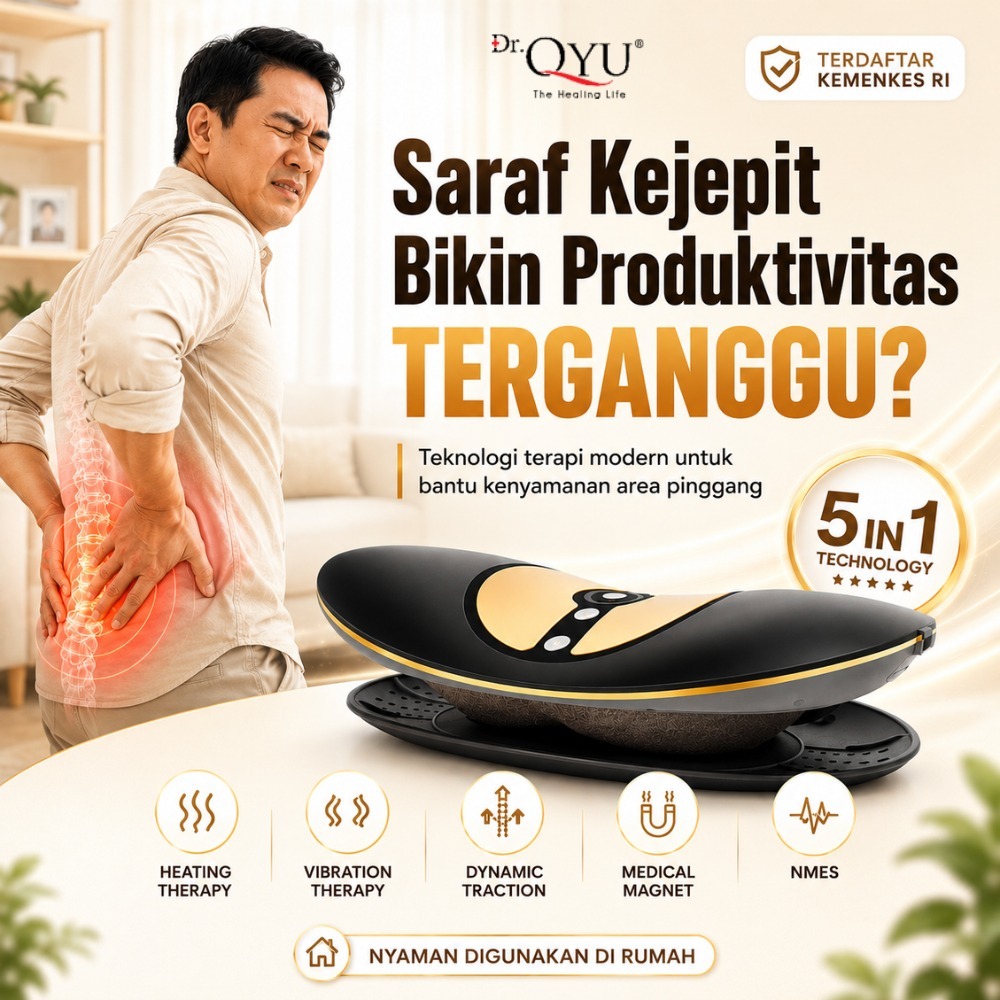New Dr Qyu Lumbar Traction Device Premium - Terapi Membantu Mengurangi Nyeri Tulang Belakang
