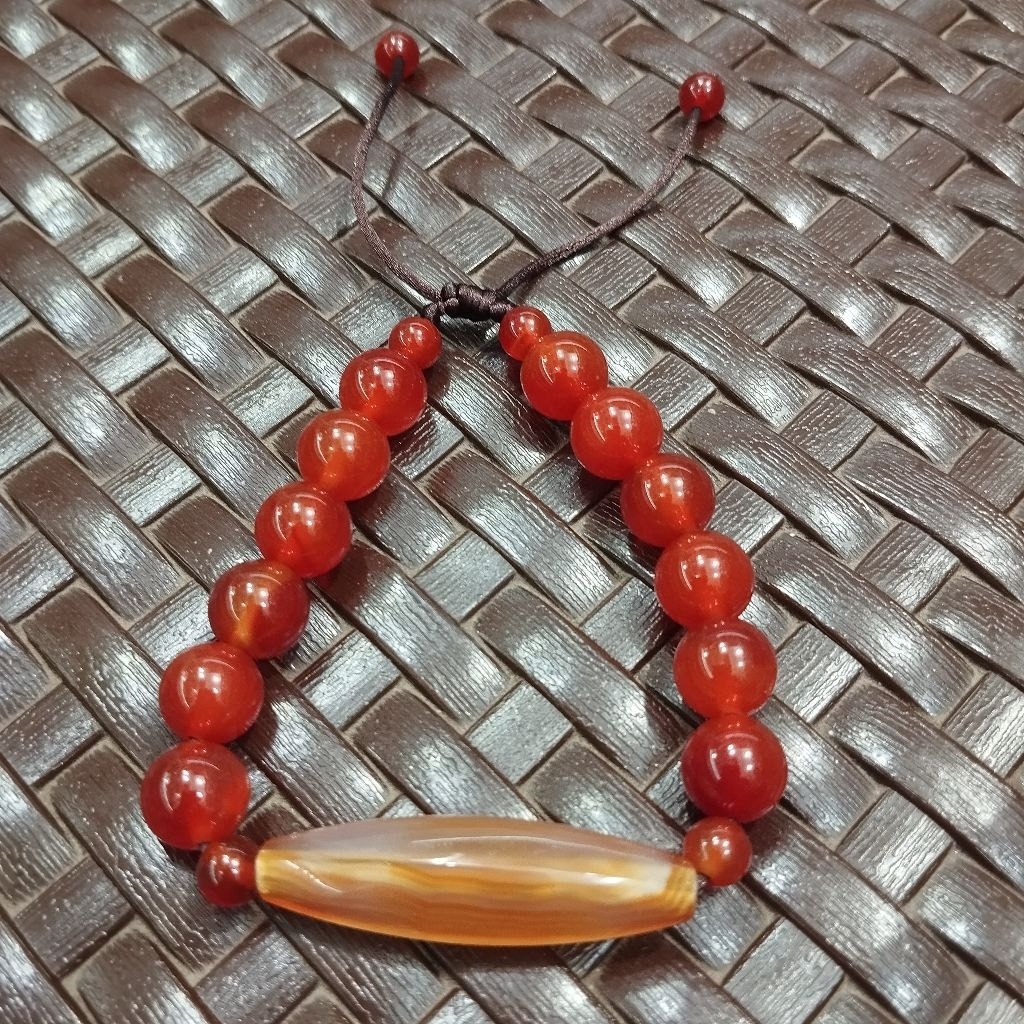 GELANG LILIS LAMIANG ASLI BATU AKIK MANAU SIZE LAMIANG 4 CM SIZE BATU 10 MM