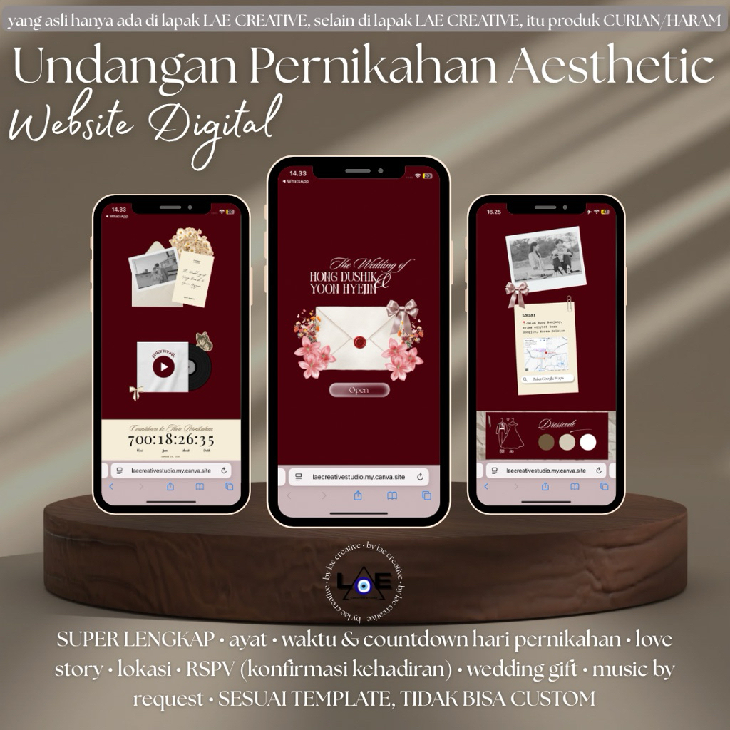 Lae Creative - Undangan Pernikahan Digital | Undangan Website | Wedding Invitation | Digital Wedding