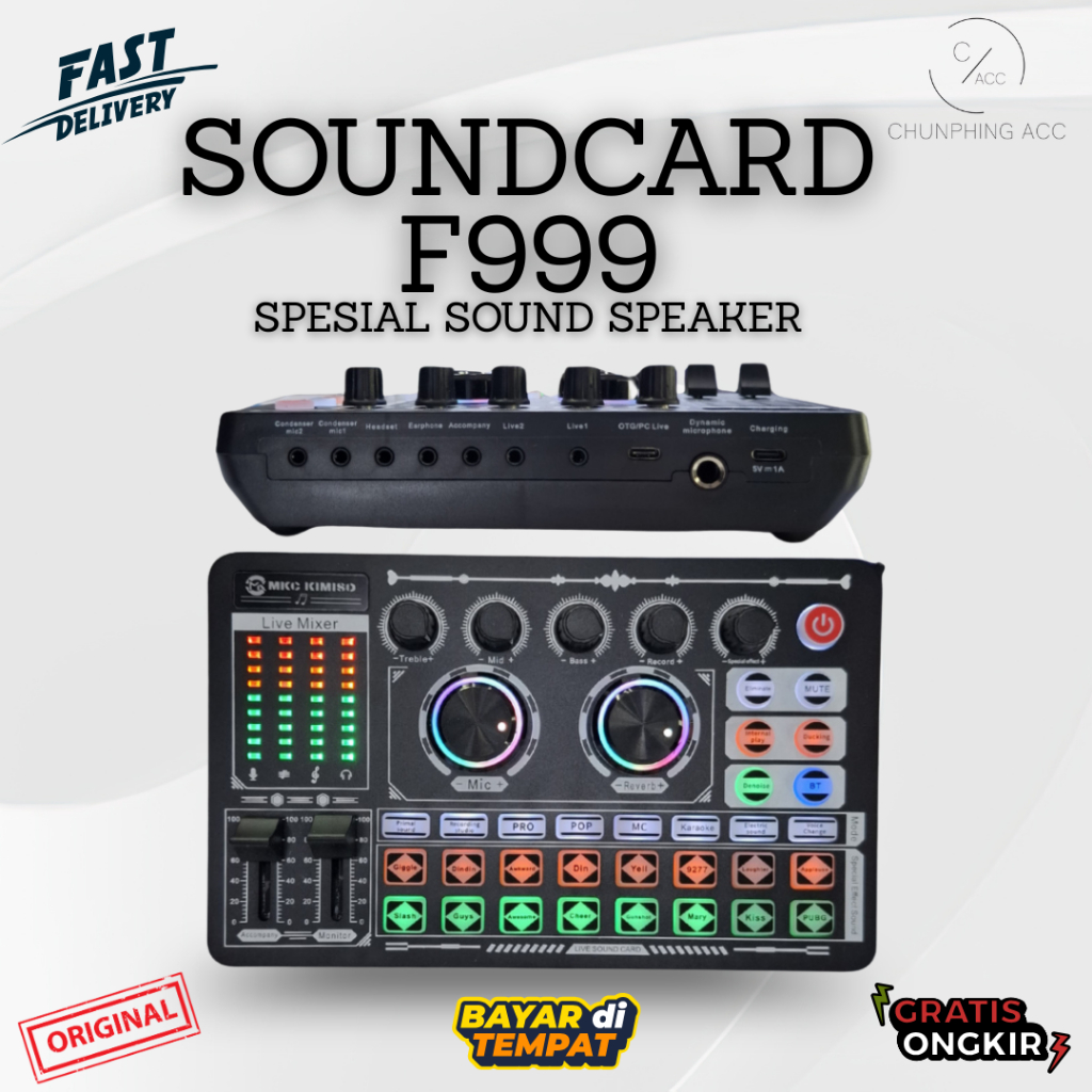 SOUNDCARD F999 KOMPATIBEL EXTERNAL SPESIAL SOUND SPEAKER