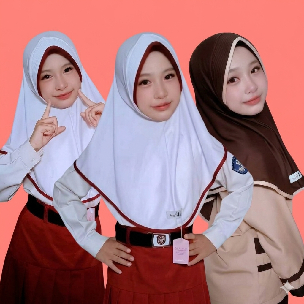 Ufairah - Kerudung Sekolah SD Anak Perempuan Jilbab Anak SD Perempuan