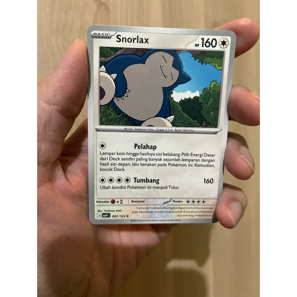 Snorlax MA4 | 091/123 C - Pokemon Card Kartu TCG Indonesia