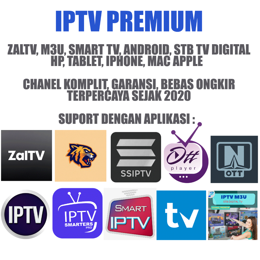 IPTV PREMIUM | ZalTV | M3U IPTV | TIvimate | Smarter IPTV | IPTV STB TV Digital | Ott Player | Ott N