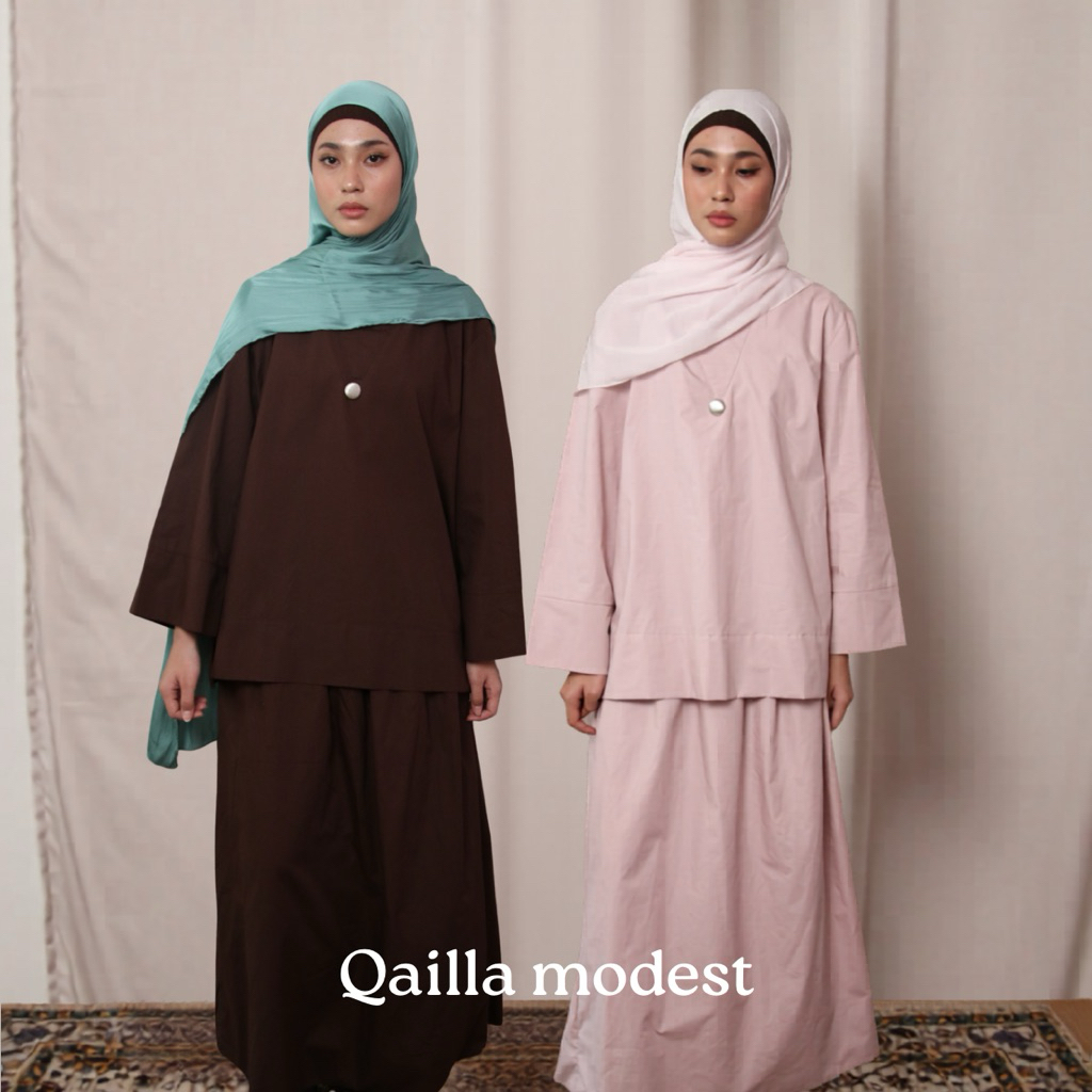 ARUNA ONE SET top+rok | one set katun poplin