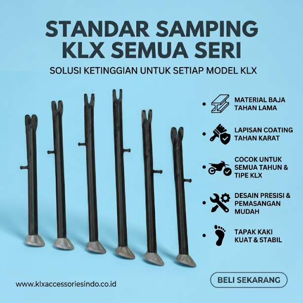 Standar Satu KLX CRF Panjang 30 35 40 - Standar Samping Per Depan Belakang KLX BF DTRACKER NEWE