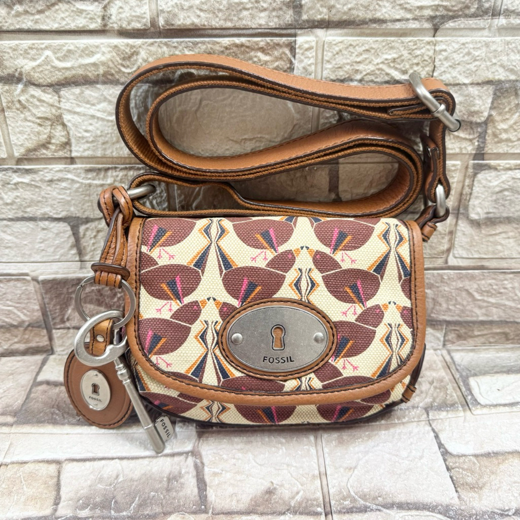 625# NET-Preloved Fossil Maddox Mini Crossbody Bird