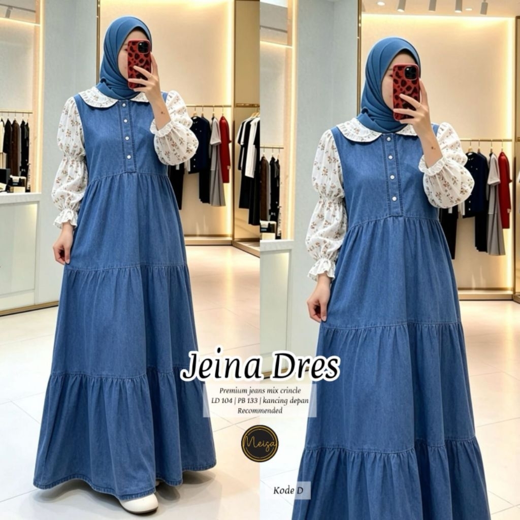 NAYYA JEINA MEUTIA MITA DRESS JEANS ORI BY SIGNADILA MEISA • LINEA AKSA SABRINA FREYA ETERNA MIDI DR