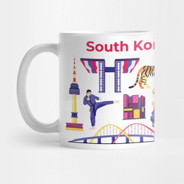 symbols of South Korea - South Korea Souvenir Tea Mug