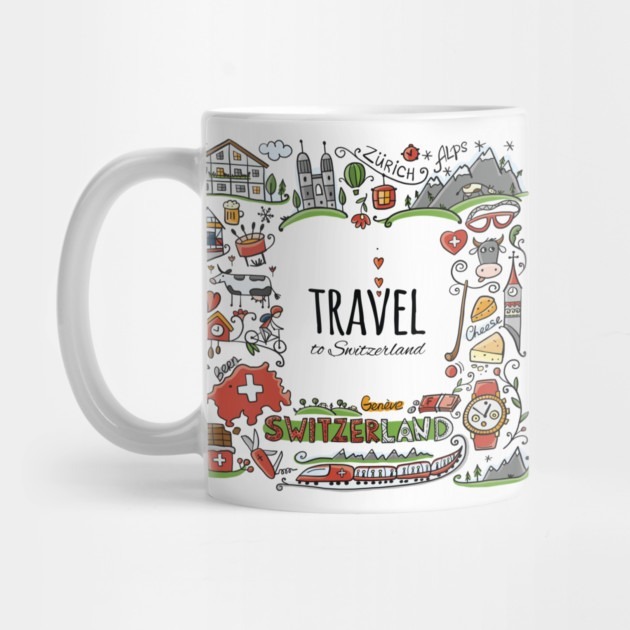 Souvenir Switzerland travel - Switzerland Tea Mug
