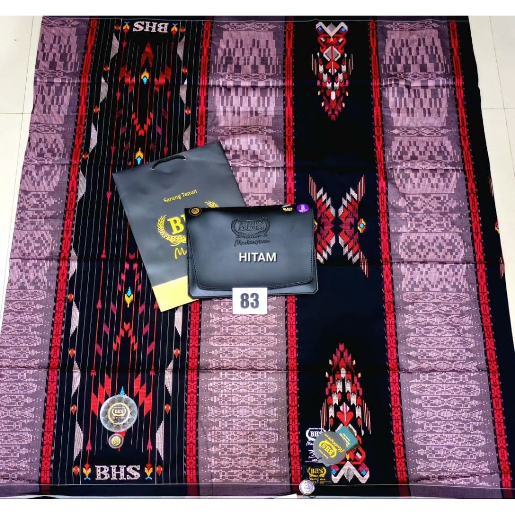 Sarung BHS Masterpiece SGE Gold M-81 Black Series Premium Mercerized Songket Timbul ATBM (COD)