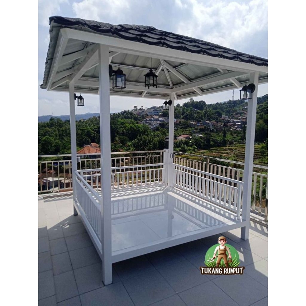 saung gazebo besi anti karat