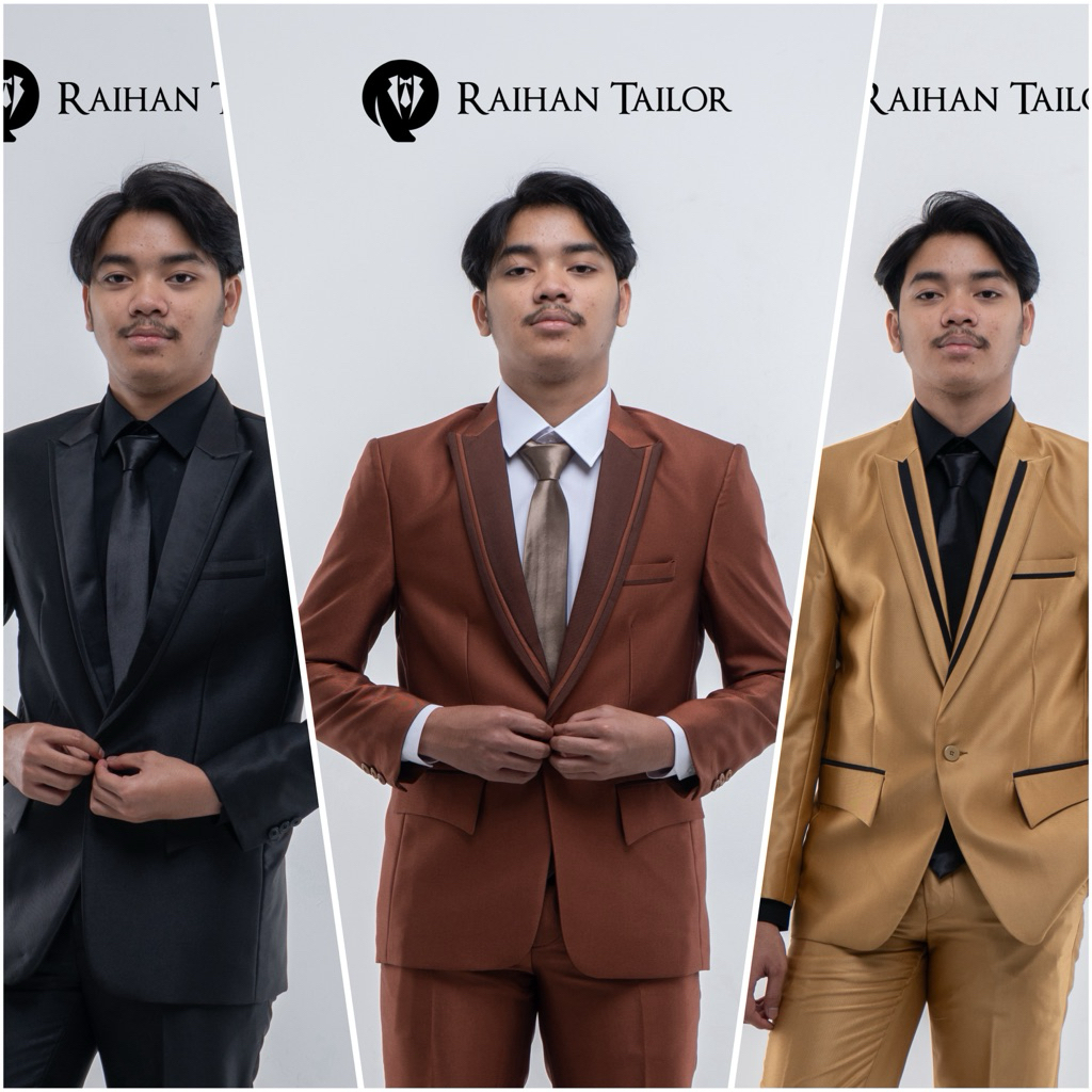 RAIHAN TAILOR - Setelan Jas Pria Pengantin Semiwool Glossy