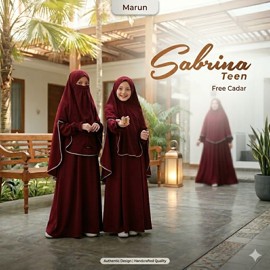 AHbusana - Gamis Muslim Anak Plus Cadar Usia 7 - 15 Tahun | Gamis Anak | Baju Muslim Kekinian Anak |