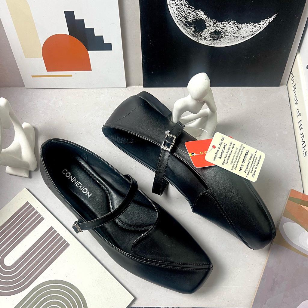 Sepatu Flatshoes/ Kerja Wanita Branded Ujung Kotak