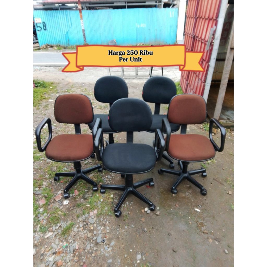 KURSI KANTOR BEKAS/ KURSI KERJA/ KURSI HADAP KANTOR KAKI BESI