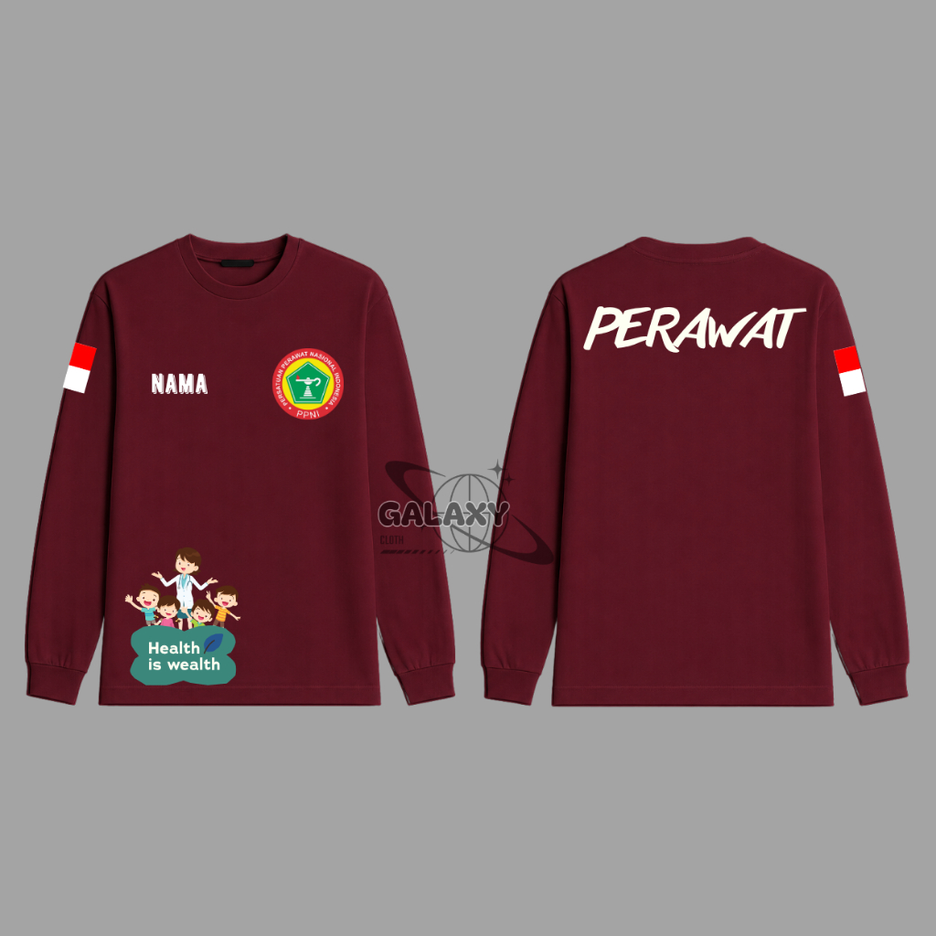 Kaos Perawat Midwife Custom Nama