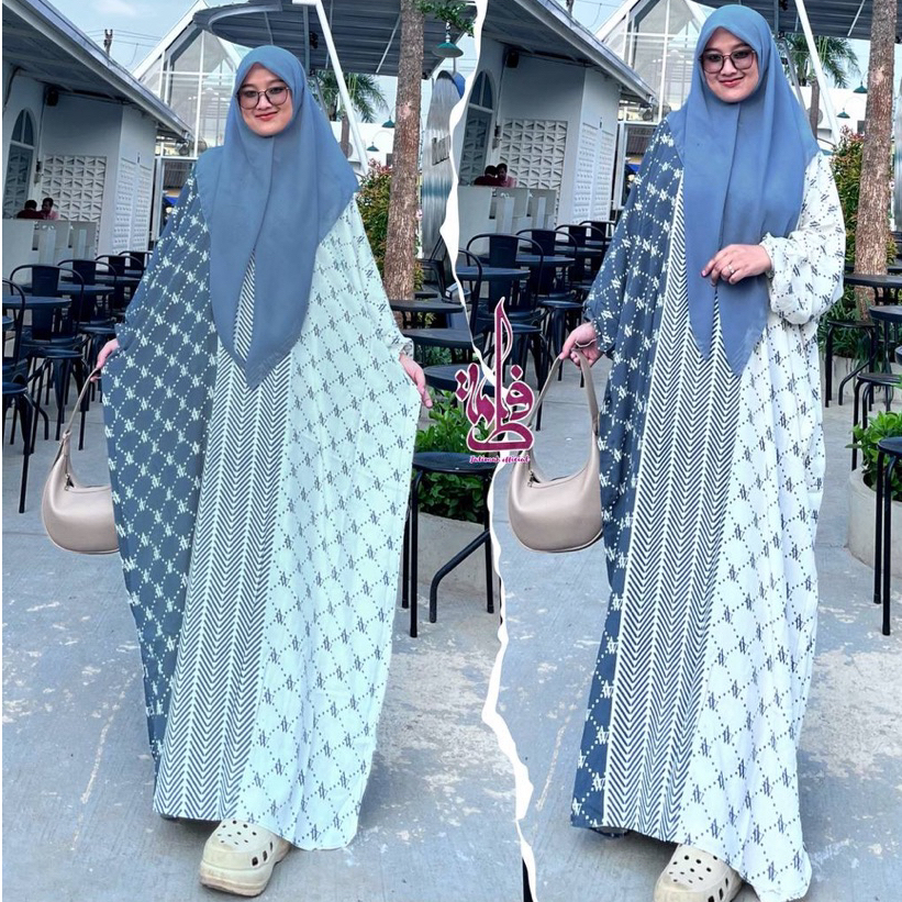 Gamis Kaftan Aisyah Bilqis Dayli Motif Kain Rayon Daster Kaftan Busui Adem Motif Songket