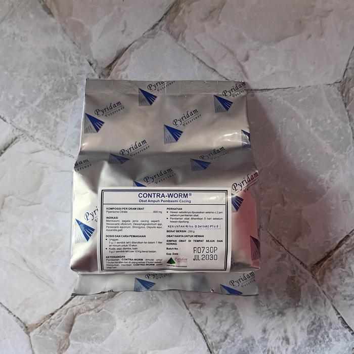 CONTRAWORM 250 GRAM CONTRA-WORM CONTRA WORM OBAT HEWAN SAKIT CACINGAN BASMI SEMUA JENIS CACING