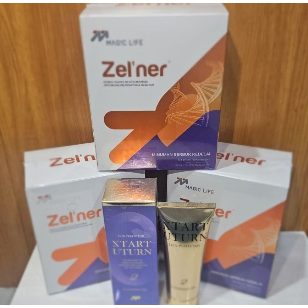 3 Box Zelner Magiclife free 1 Botol xtart uturn foundation