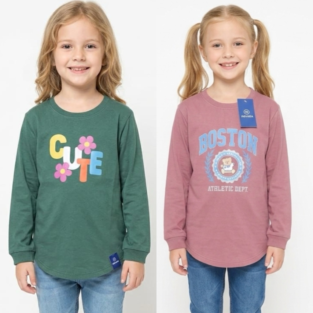 kaos perempuan Junior Girl kaos Nevada anak