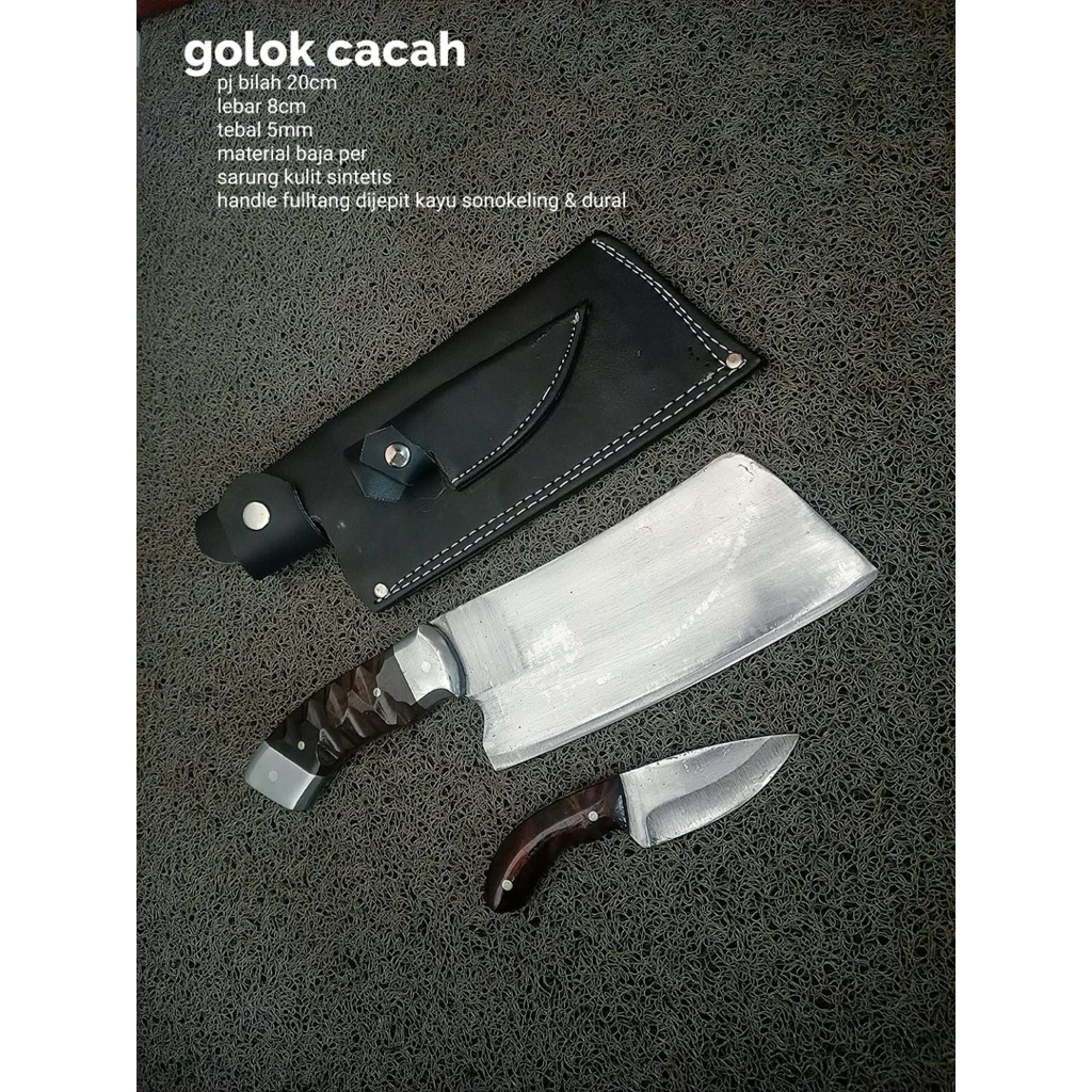 GOLOK CACAH TULANG KERAS KAMBING SAPI BAJA PER KUAT