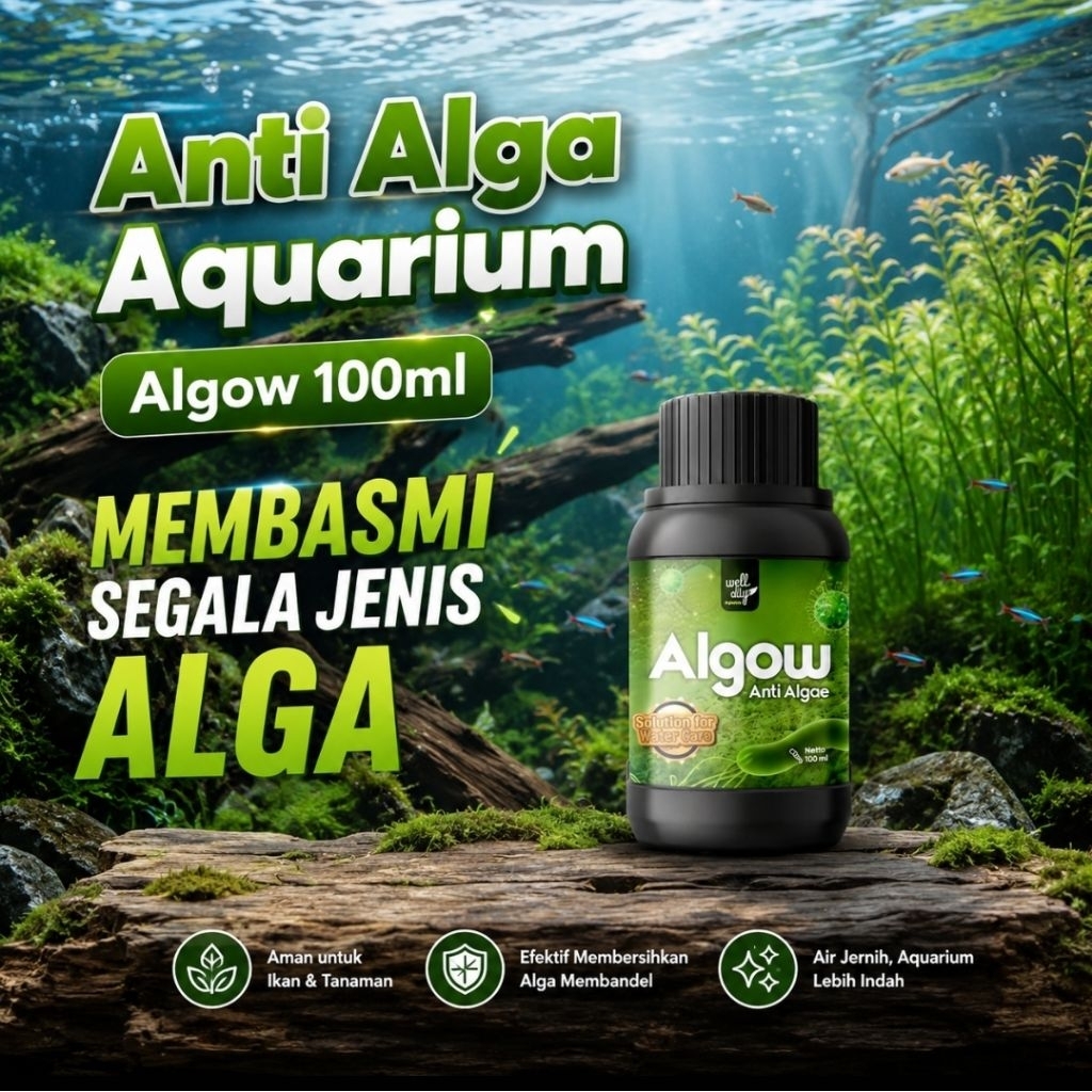 ANTI ALGA 100ML / ALGA  ALGOW ANTI ALGA 100ML/ PEMBASMI ALGA