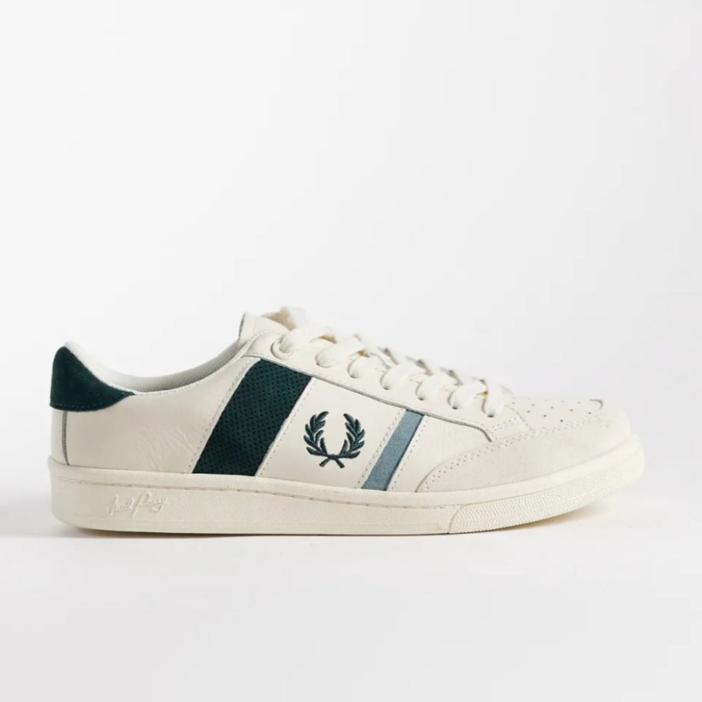 Fred Perry Sepatu Sneakers Pria Trainer Leather Original