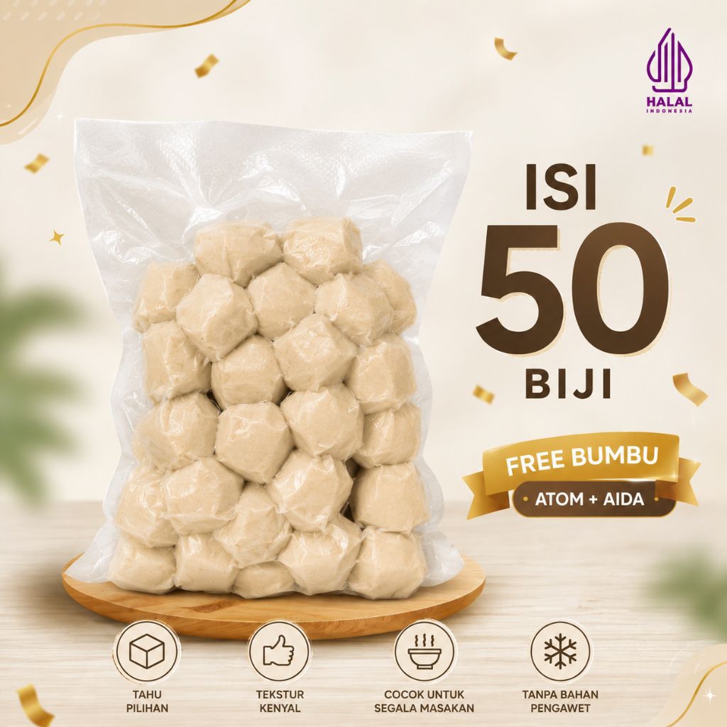 TAHU BULAT MENTAH ISI 50 SUDAH FREE BUMBU TABUR