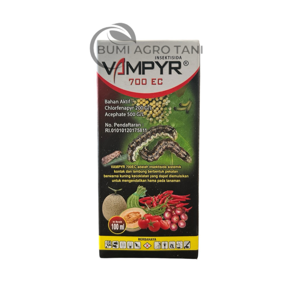 Insektisida VAMPYR 700EC Sistemik 100ml Bahan Aktif Klorfenapir 200 g/l, Asefat 500 g/l