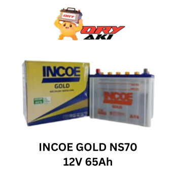 Incoe Gold Baterai Aki Mobil 65Ah 12V INCOE NS70 – PRODUK ORIGINAL 100%