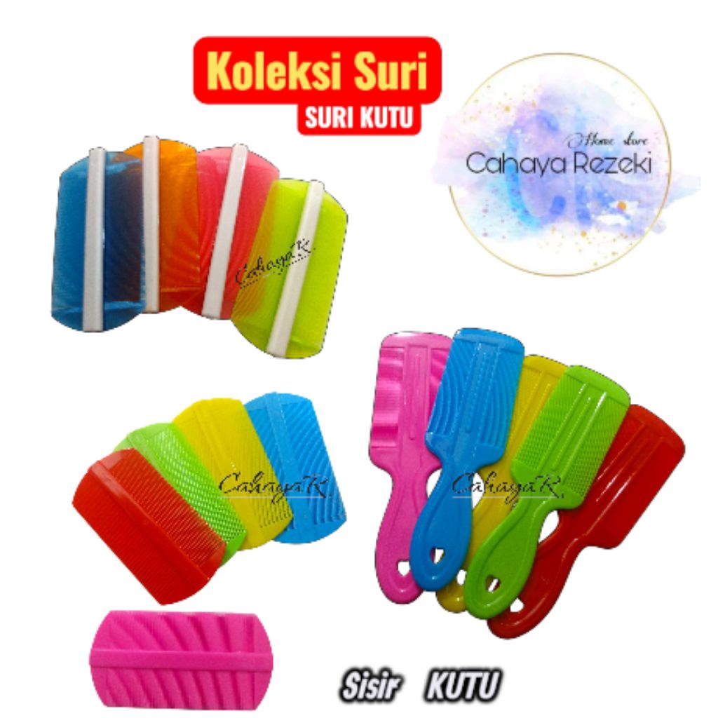 Sisir Kutu plastik & kayu  | Suri kutu rambut