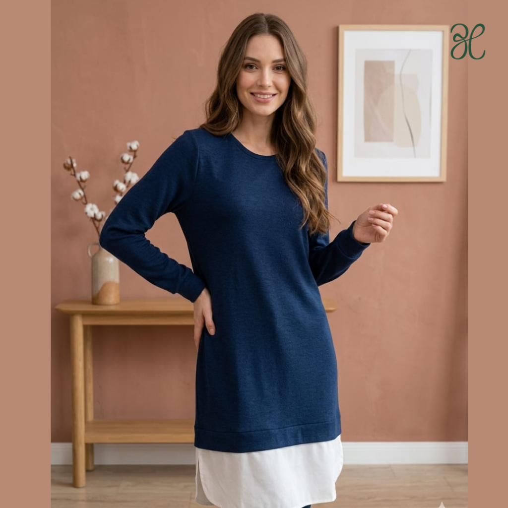 3H Long Tunik Navy (LE.72)