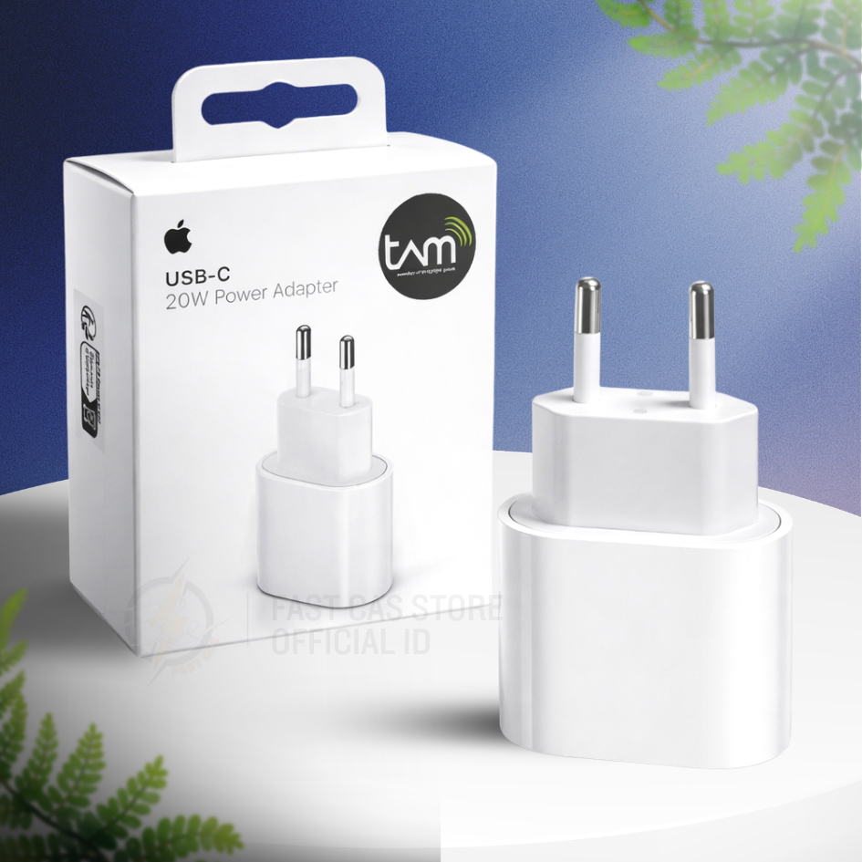 Adapter iPhone ORI Charger 20W USB-C Fast Charging Power Adapter MFI / Kepala Charger Garansi 12 Bul