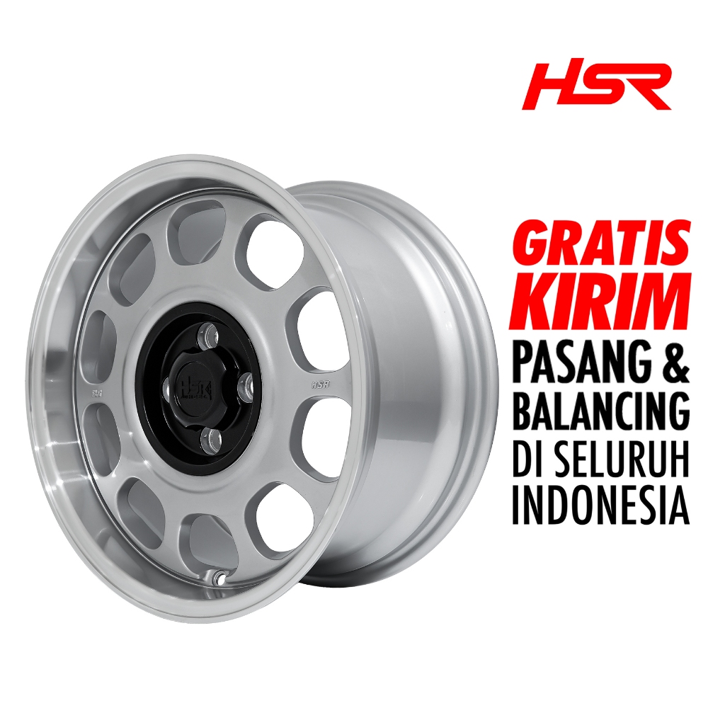 Hsr Wheel - Velg Klg 1390 Ring 16 Lubang 4 Offset 42/33 Silver Dash Machined Lip