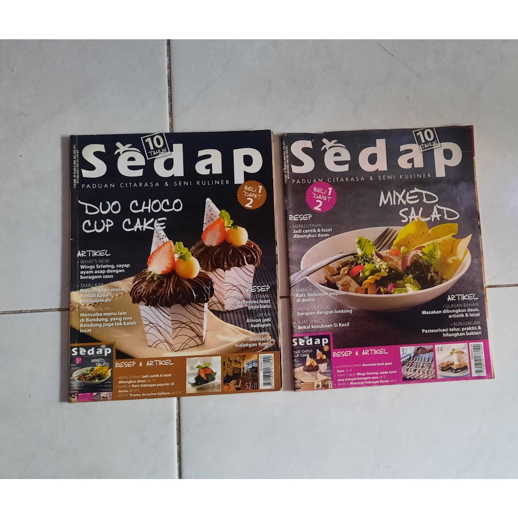 Preloved  Majalah Sedap Klasik Edisi Ultah ke 10 ( 1 Set : 2 Majalah )