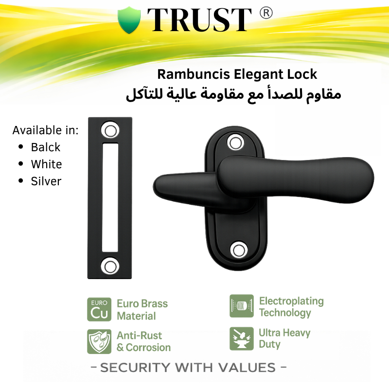 TRUST Rambuncis Kunci Pengunci Pengaman Jendela Rumah Window Slot Kunci Grendel