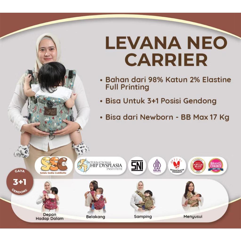 PRELOVED Gendongan Bayi Newborn M Shape 3 Posisi Depan Samping Belakang CuddleMe LEVANA
